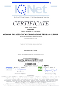 certificato ISO 9001:20080