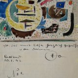 Senza titolo, 1943, 297 x 21 mm, lettera con acquerello