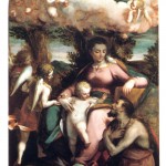 Luca Cambiaso
Madonna col Bambino, il Battista, l’Eterno Padre e angioli
olio su tavola, Genova, Parrocchiale di S. Maria della Cella