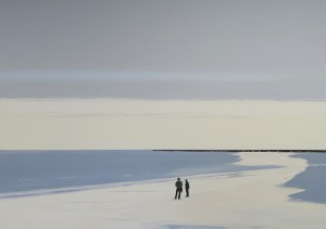 Wim Claessen, Beach acrilico su lino Courtesy Galerie Roger